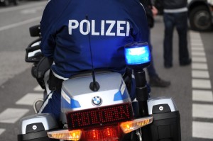 Die Polizei im Einsatz.