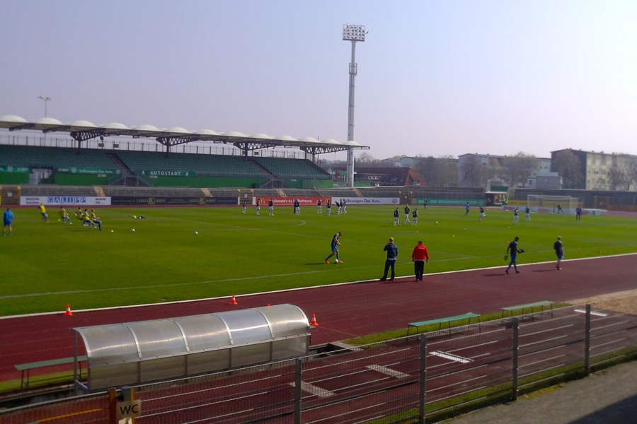 Stadion am Elsterweg inWolfsburg. Foto: Niklas Heiden