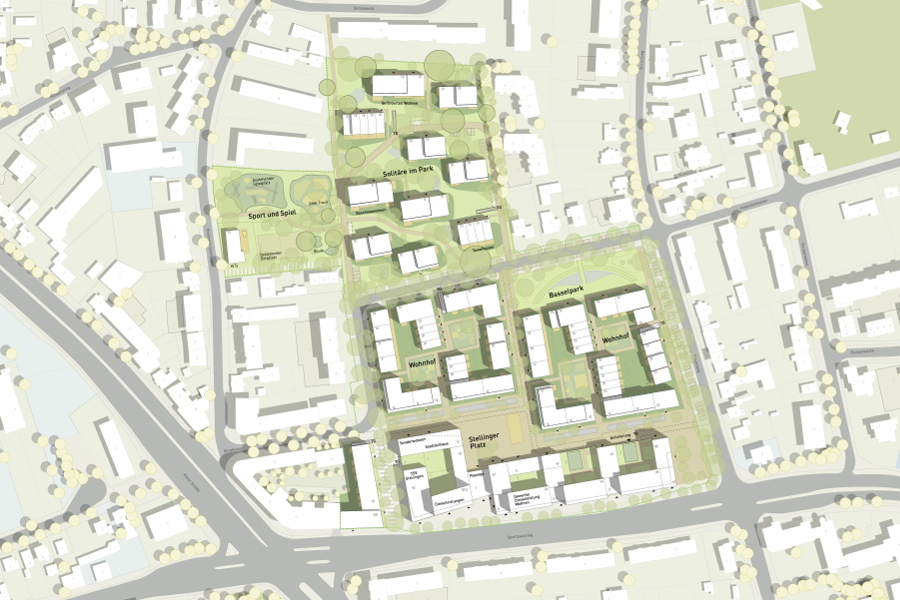 Lageplan Sportplatzring. Quelle: coido architects