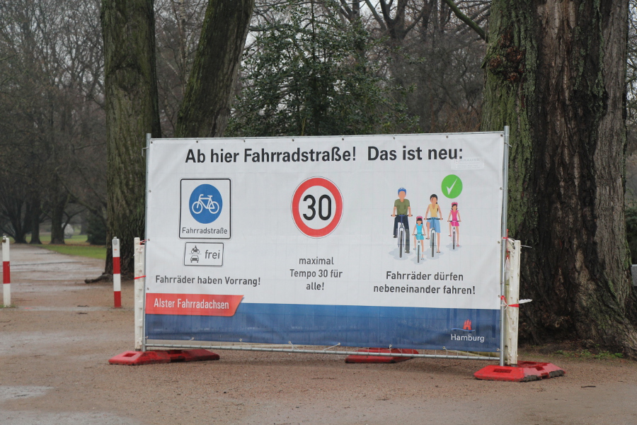 Fahrradstraße. Foto: Lisa Eißfeldt