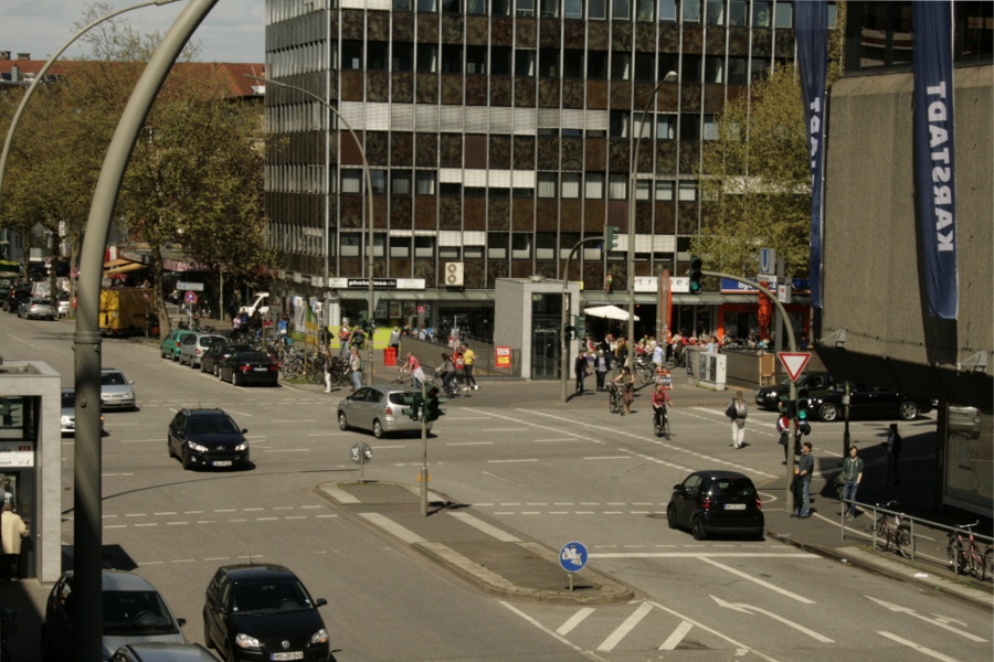 Kreuzung Osterstraße und Heussweg.