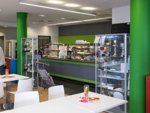 Die neue Kantine für die Mitarbeiter am Standort Langenfeld. Foto: Dennis Imhäuser