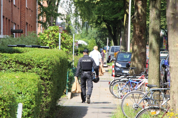 Polizeieinsatz in der Henriettenstraße. Foto: Lukas Gilbert
