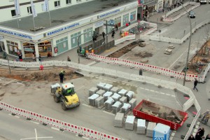 Seit Oktober 2015 sind die Umbauarbeiten der Osterstraße in vollem Gange.Foto: Fiona Kleinert