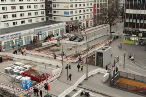 Abschnitt 3: Im Februar und März wurde die Kreuzung Ecke Heußweg saniert. Foto: Fiona Kleinert