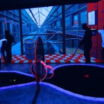 Die Kinder und Jugendlichen können ihre Fähigkeiten im Minigolf spielen bei einem Ausflug in das Schwarzlichtviertel unter Beweis stellen. Foto: Schwarzlichtviertel