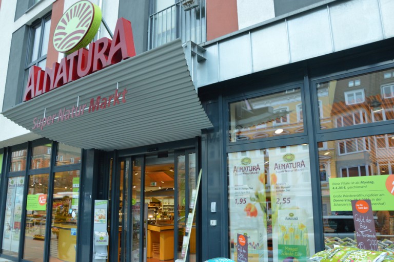 Der Supermarkt von Alnatura zieht aus der Grindelallee in die Schanze. Foto: Henrike Hapke