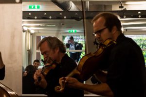 Ein neugieriger Besucher schaut durch das Fenster. Foto: Alex Povel