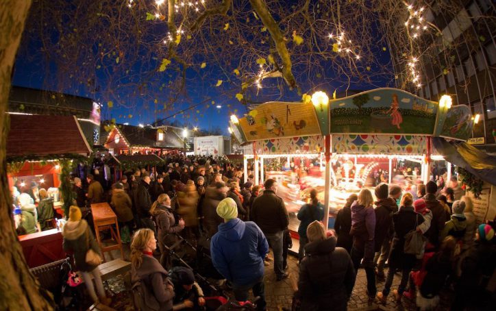 Weihnachtsmarkt Osterstraße: Blaue Stunde. Foto: Weihnachtsmarkt Osterstraße