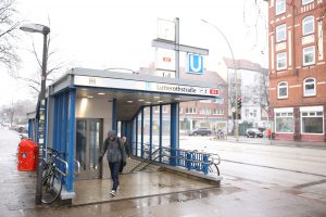 Der Eingang zur U-Bahn-Welt in der Lutterrothstraße. Foto: Harald H. Haase