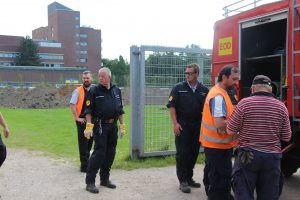 Feuerwehr, KMR und Polizei waren an dem Einsatz beteiligt. Foto: Max Gilbert