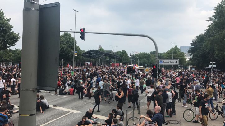 Reeperbahn, St. Pauli, G20, Demonstration