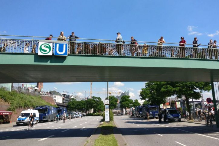 Landungsbrücken, Hafen, Hamburg, G20-Gipfel, Polizei Hamburg, Polizei