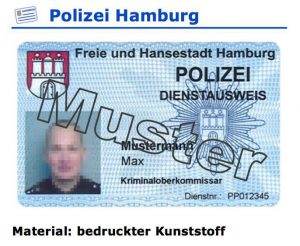 Polizei, Beispielausweis, Hamburg, Trickbetrüger, Eimsbüttel