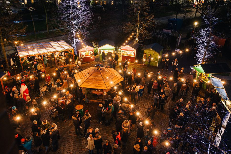 Weihnachtsmarkt Apostelkirche Hamburg Eimsbüttel. Foto: Weihnachtsmarkt Apostelkirche