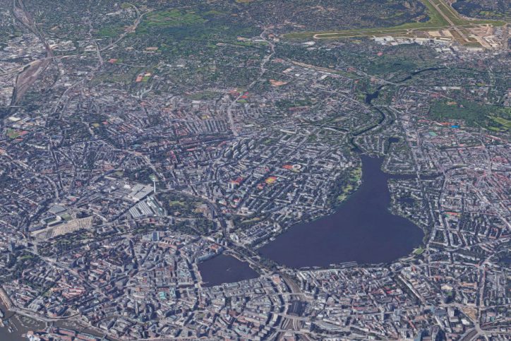 Der Bezirk Eimsbüttel von oben. Quelle: Bilder © 2017 Google, Kartendaten © GeoBasis-DE/BKG (©2009), Google