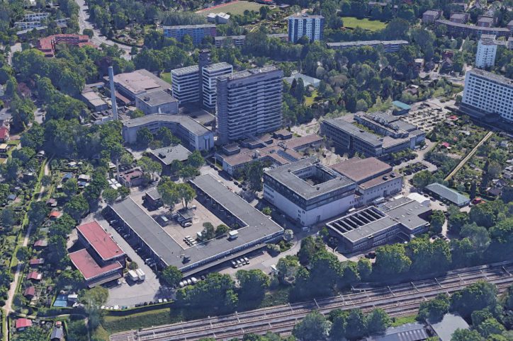 Der NDR in Lokstedt. Quelle: Bilder © 2017 Google, Kartendaten © GeoBasis-DE/BKG (©2009), Google