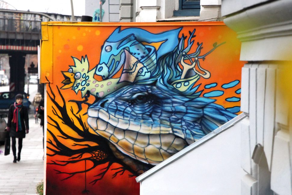 Neues Graffiti in der Max-Brauer-Allee 190. Foto: Vanessa Leitschuh