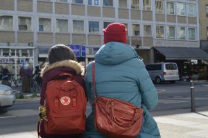 Hamburg Eimsbuettel Strassenumfrage Edmunde und Tochter. Foto: Margarita Ilieva