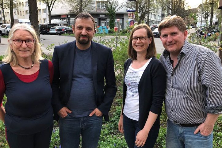 Der neue und alte Fraktionsvorstand der Gürnen-Fraktion in der bezirksversammlung. Foto: Cornelia Kost