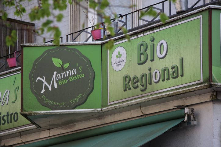 Das Manna's Bio-Bistro serviert vegane und vegetarische Spezialitäten. Foto: Robin Eberhardt