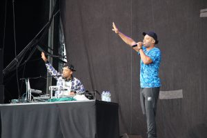 Megaloh aus Berlin war der erste Act bei dem Konzert am Großmarkt. Foto: Robin Eberhardt