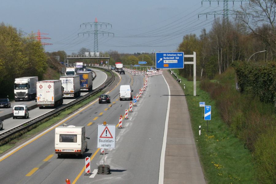 Die Autobahnausfahrt Schnelsen ist vom 3. bis zum 5. August in Richtung Süden gesperrt. Foto Anja von Bihl