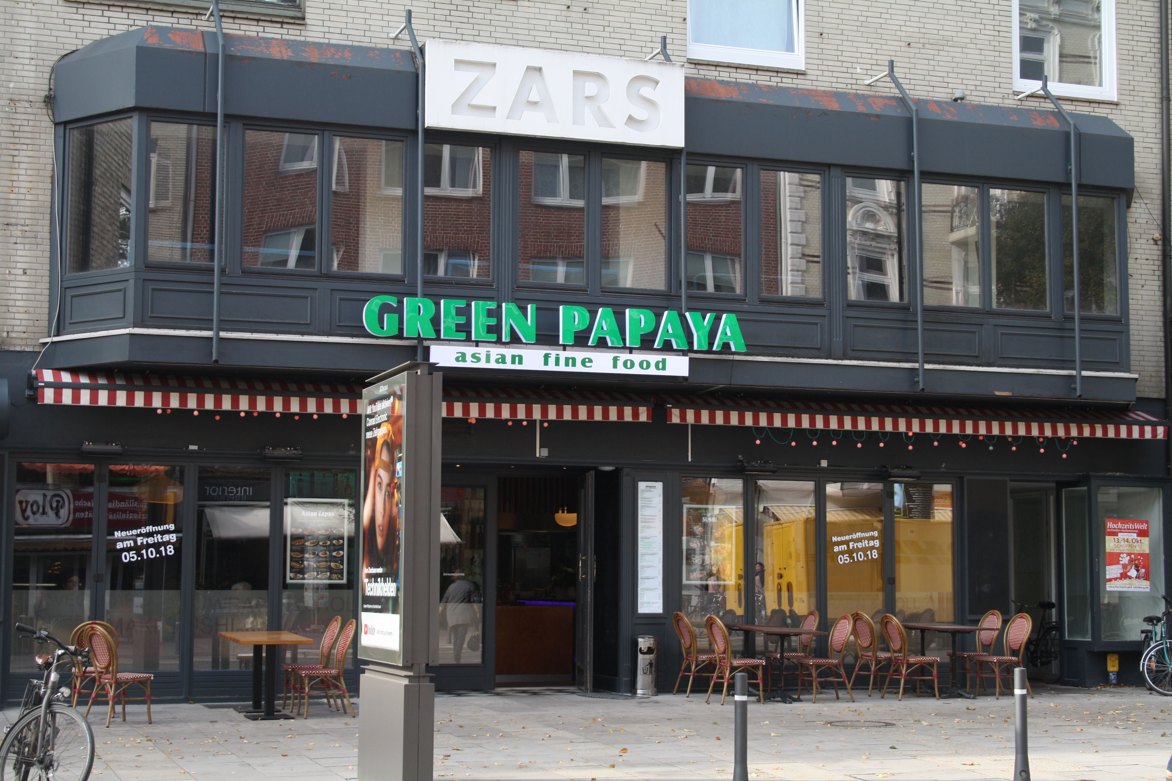 "Green Papaya" Vietnamesisch essen im ehemaligen "Zars" Eimsbütteler