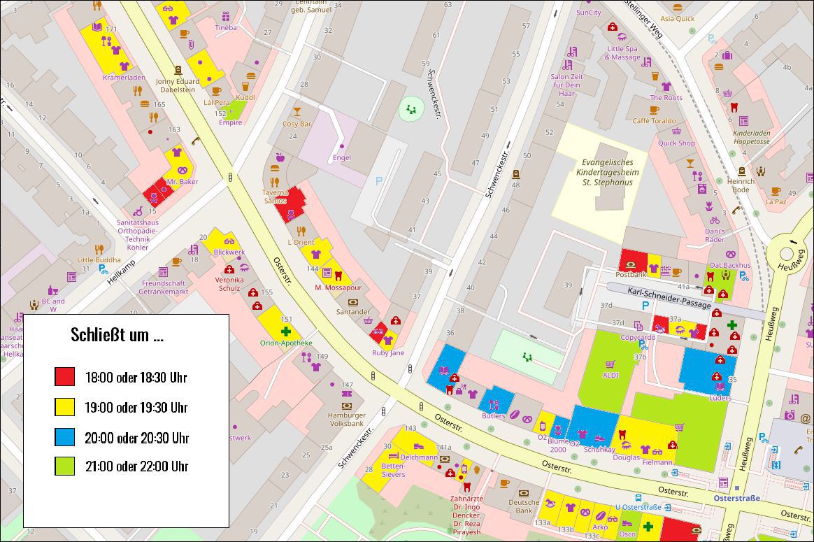 Öffnungszeiten in der Osterstraße