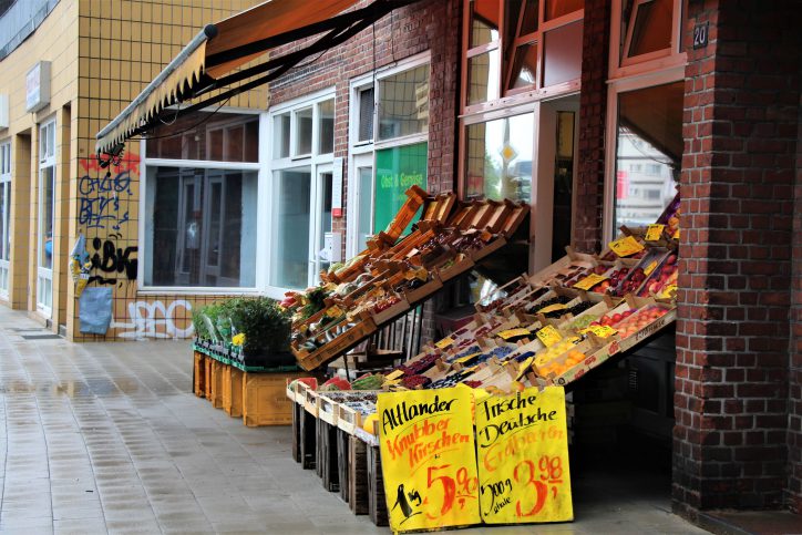 Ein Obst- und Gemüseladen im Heußweg. Symbolfoto: Catharina Rudschies