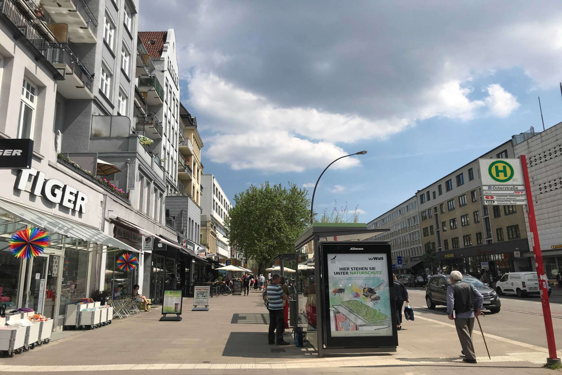 Begrüntes Dach für die Haltestelle in der Osterstraße