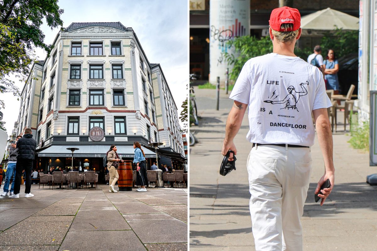 „Die neue Schanze”, „Eimsbüttels Steindamm”, „mehr Berlin als Hamburg”: Der Stellinger Weg wandelt sich und trägt viele neue Namen. Besuch in einer Straße, die den Stadtteil zusammenbringt – und spaltet. Foto: Dennis Imhäuser / Alana Tongers