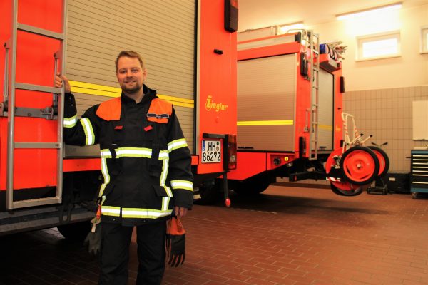 Tobias Moll ist seit 18 Jahren in der Freiwilligen Feuerwehr Eimsbüttel aktiv.