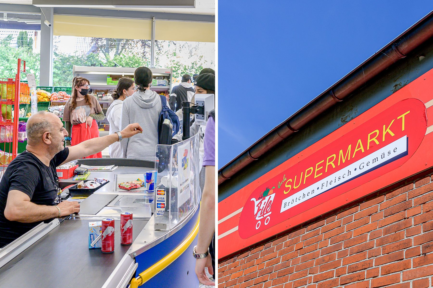 Der File-Supermarkt ist ein zentraler Treffpunkt im Eisenbahnerviertel von Eidelstedt. Foto: Rainer Wiemers