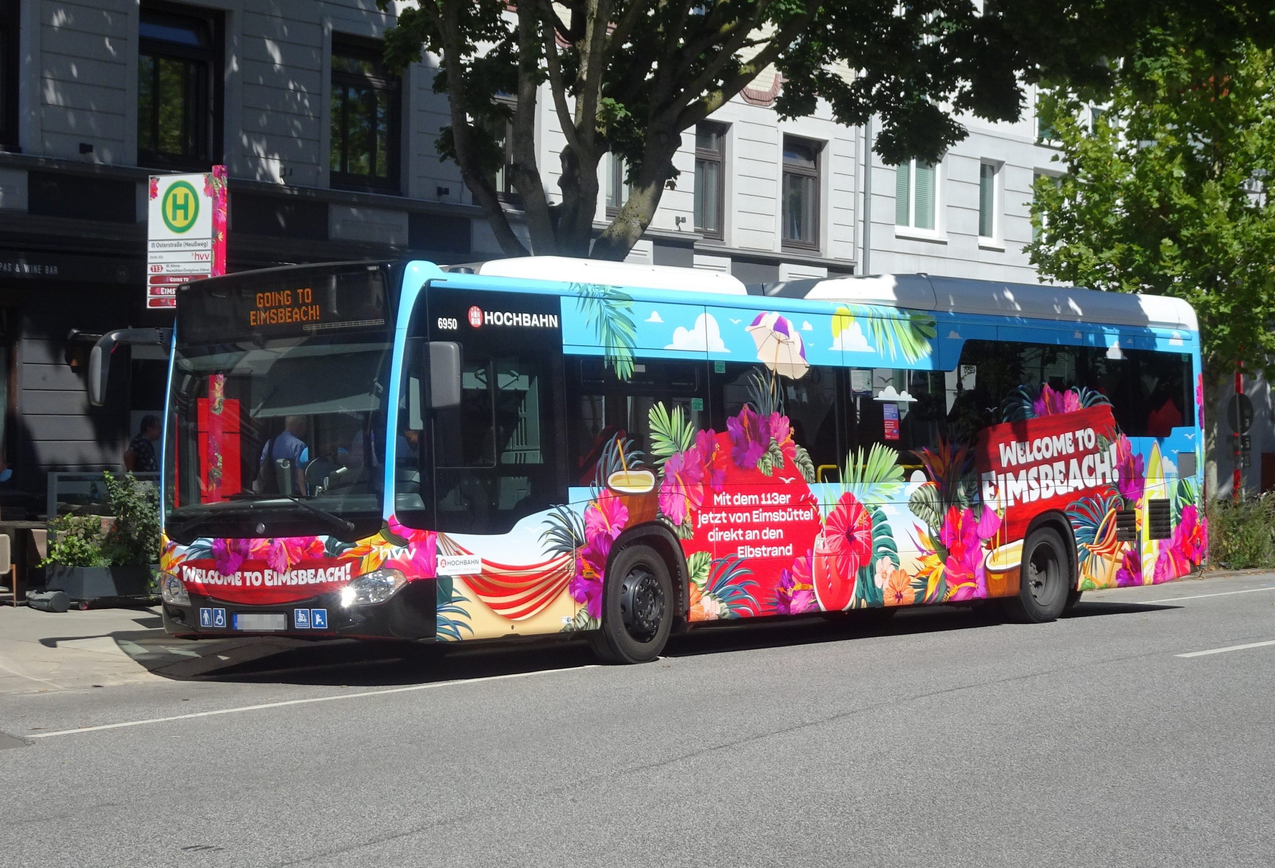 Die neue Busverbindung führt bis an den Elbstrand.