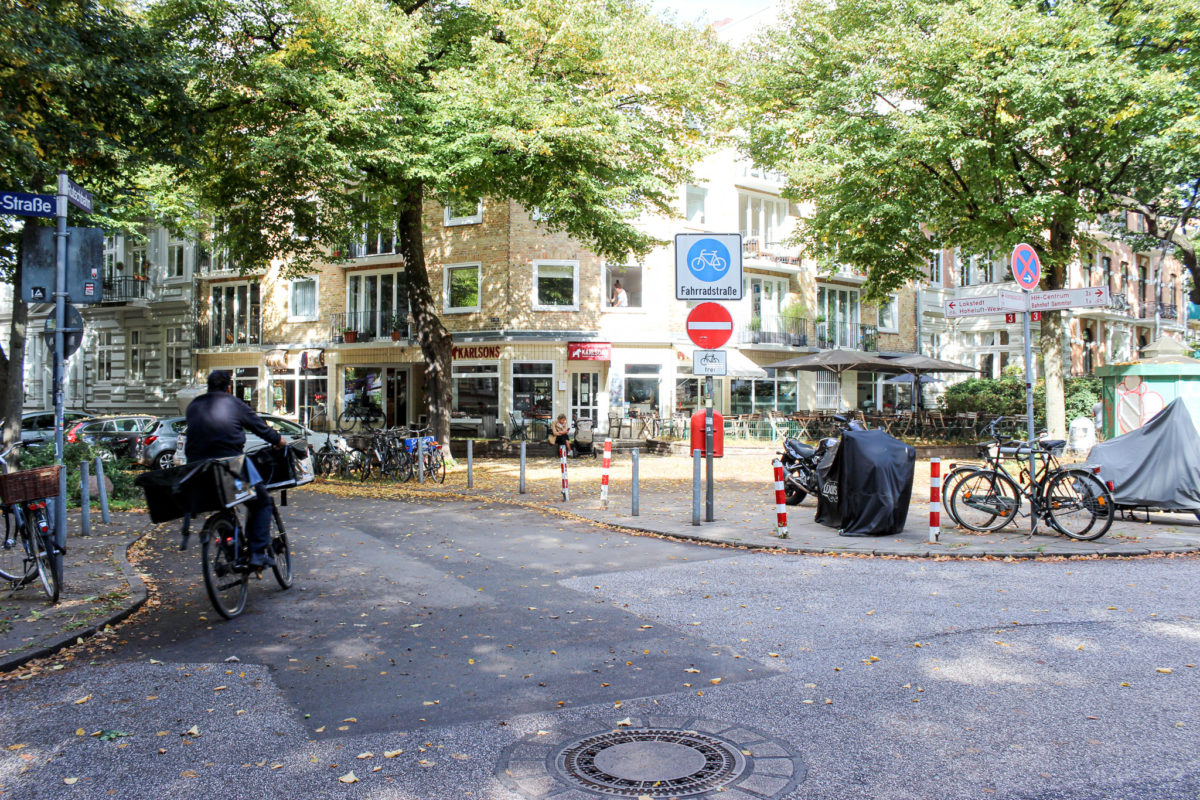 "Kurs Fahrradstadt" hat eine Online-Umfrage zur Fahrradzone im Grindel durchgeführt. Foto: Christiane Tauer