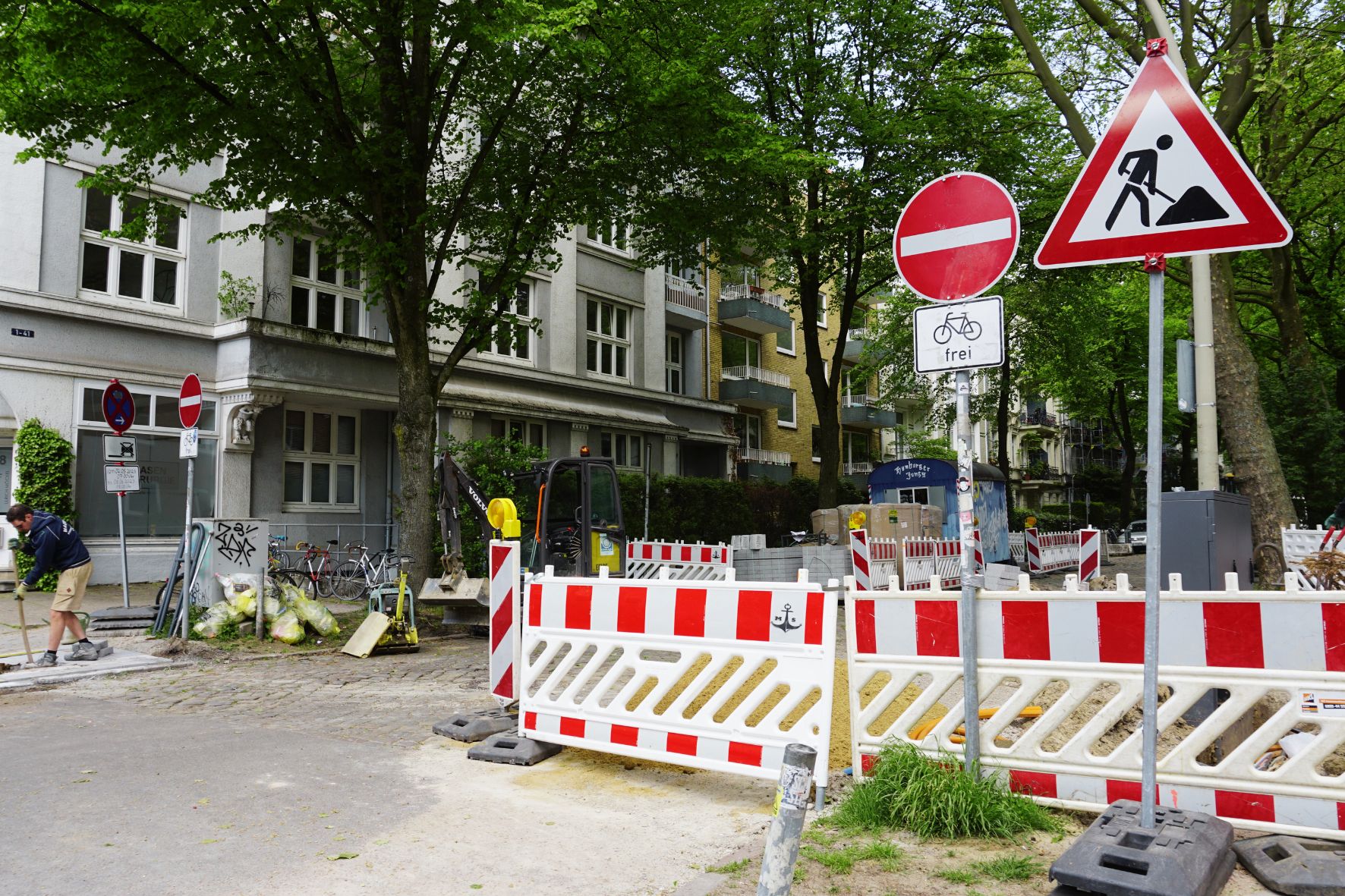 Die südliche Roonstraße befindet sich seit Ende April im Umbau.