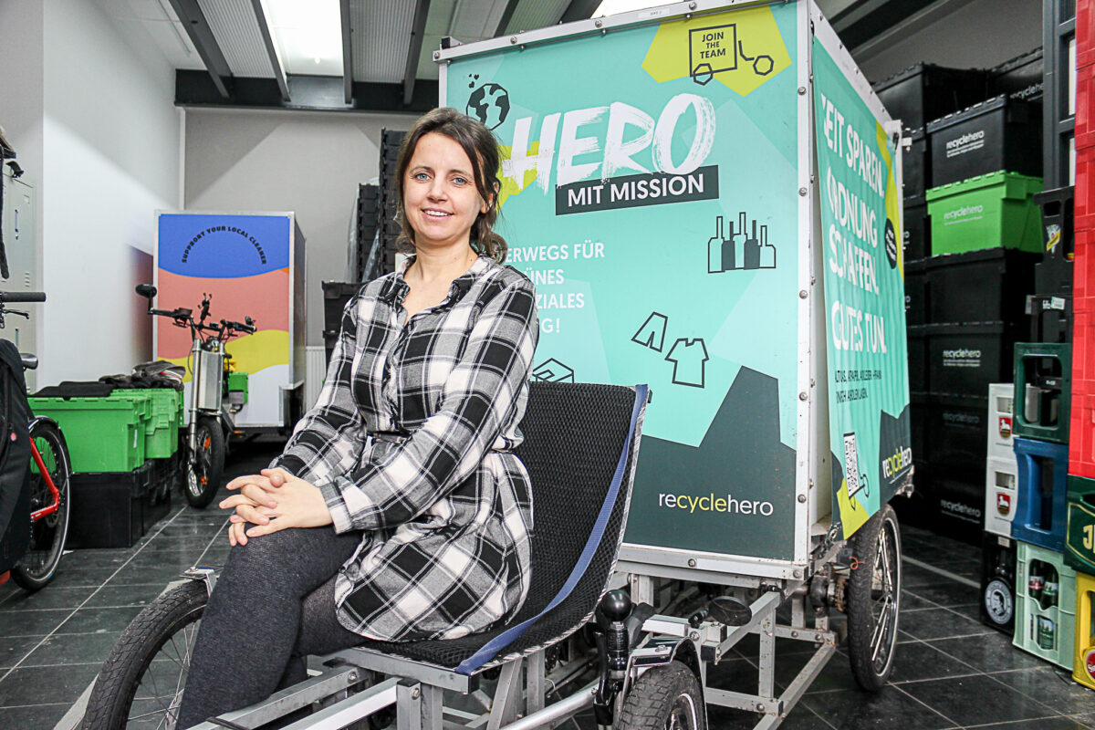 Nadine Herbrich ist Mitgründerin von Recyclehero und jetzt für einen Gründerinnen-Award nominiert.