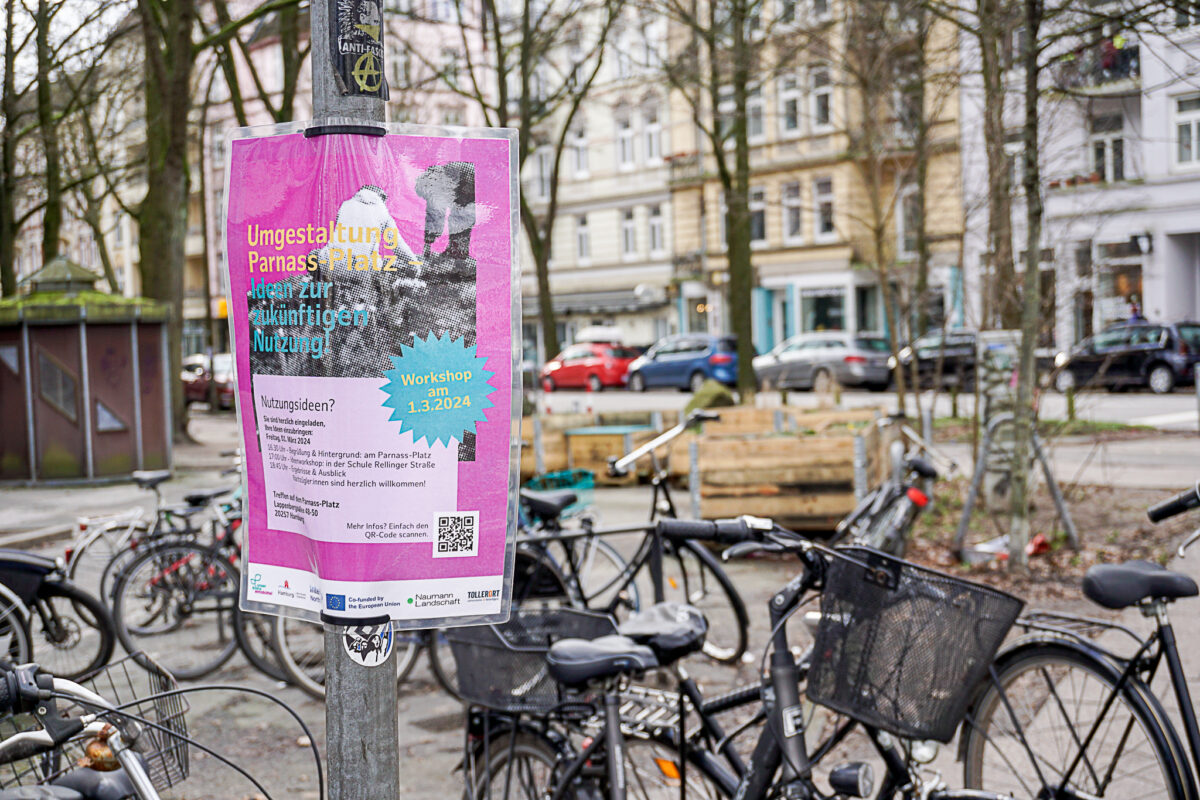 Bürgerinnen und Bürger dürfen den "Parnass-Platz" mitgestalten.