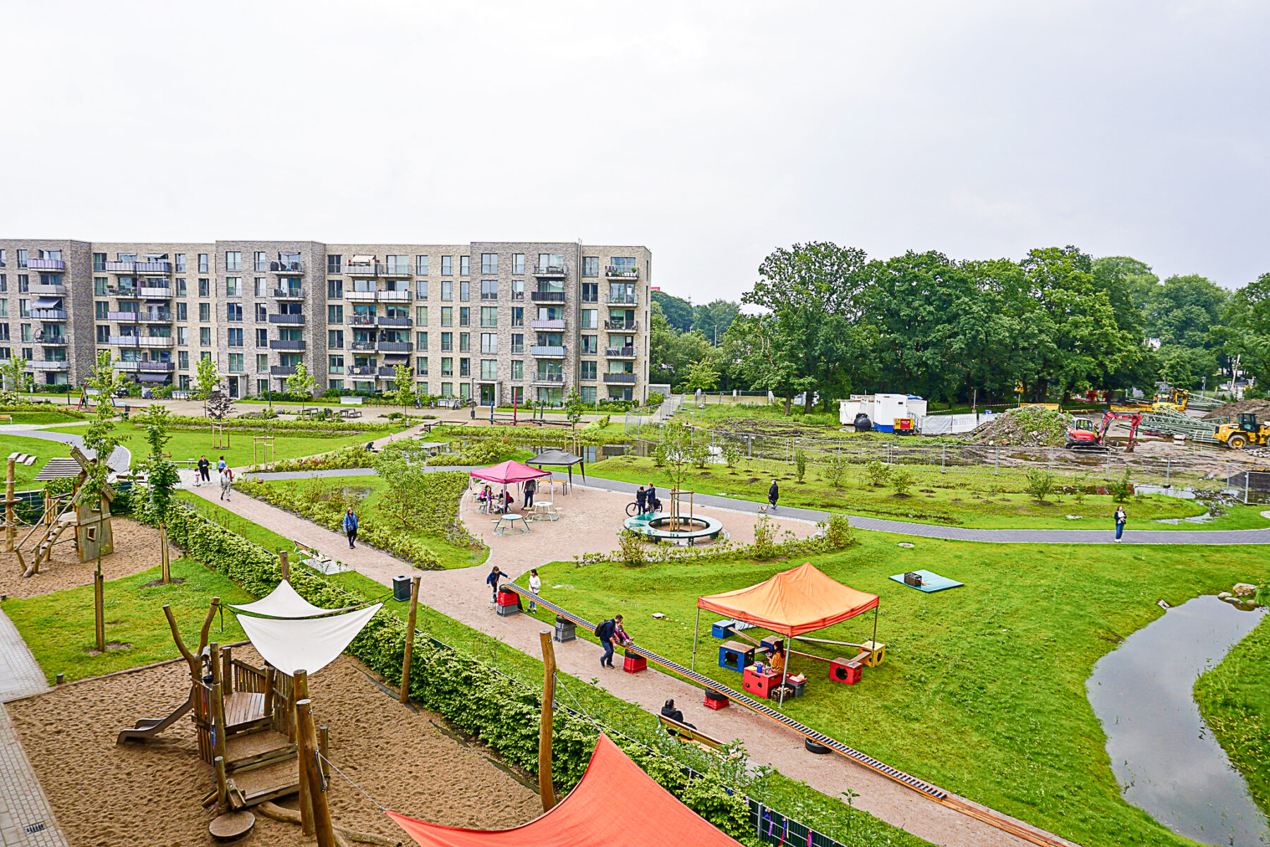 Der erste Abschnitt des Quartiersparks Hörgensweg in Eidelstedt ist fertig. Foto: Alexis Milne