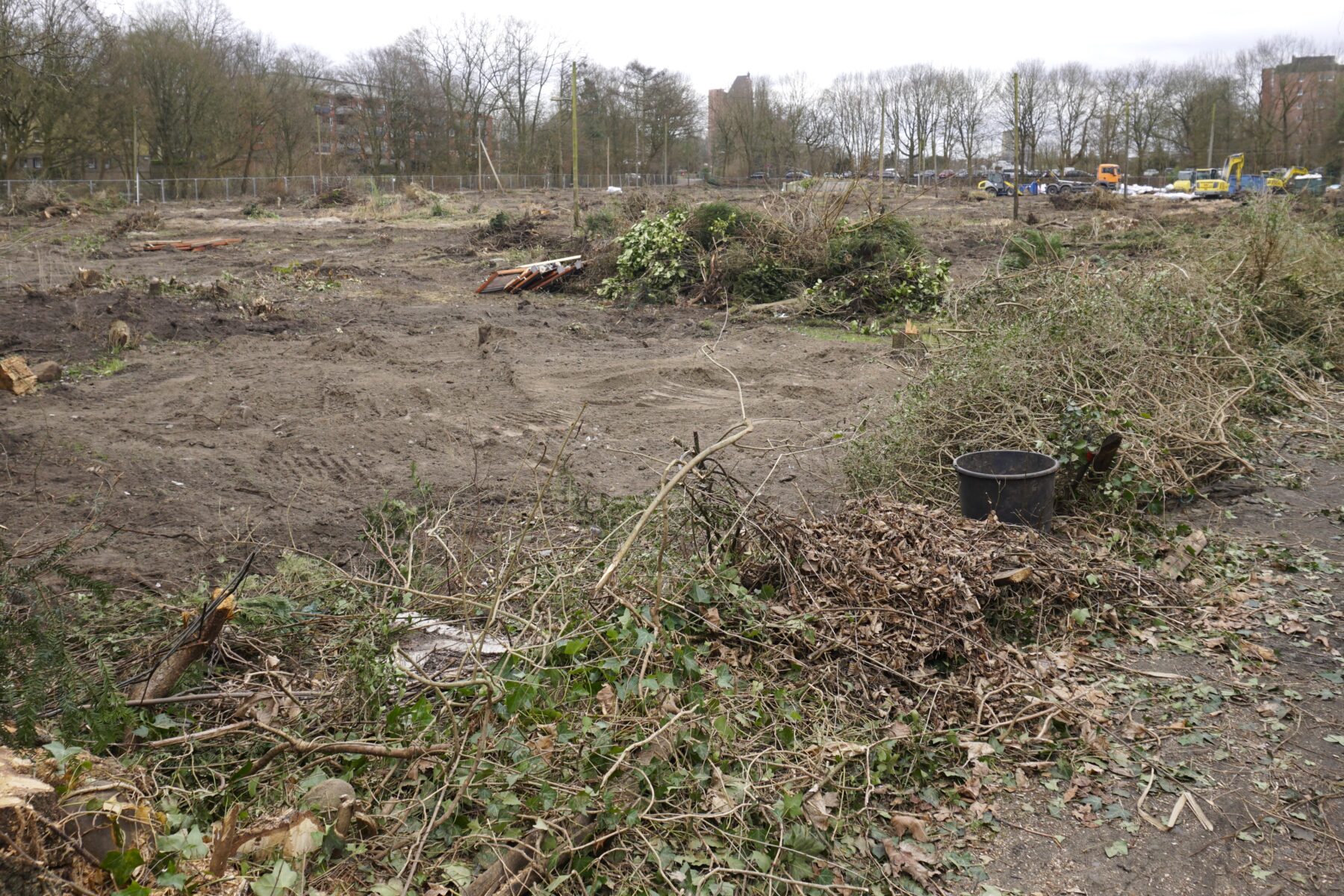 Auf dem alten Areal der Gartenfreunde Wittkamp werden nun Wohnhäuser gebaut. Foto: Frieda Stadtlander