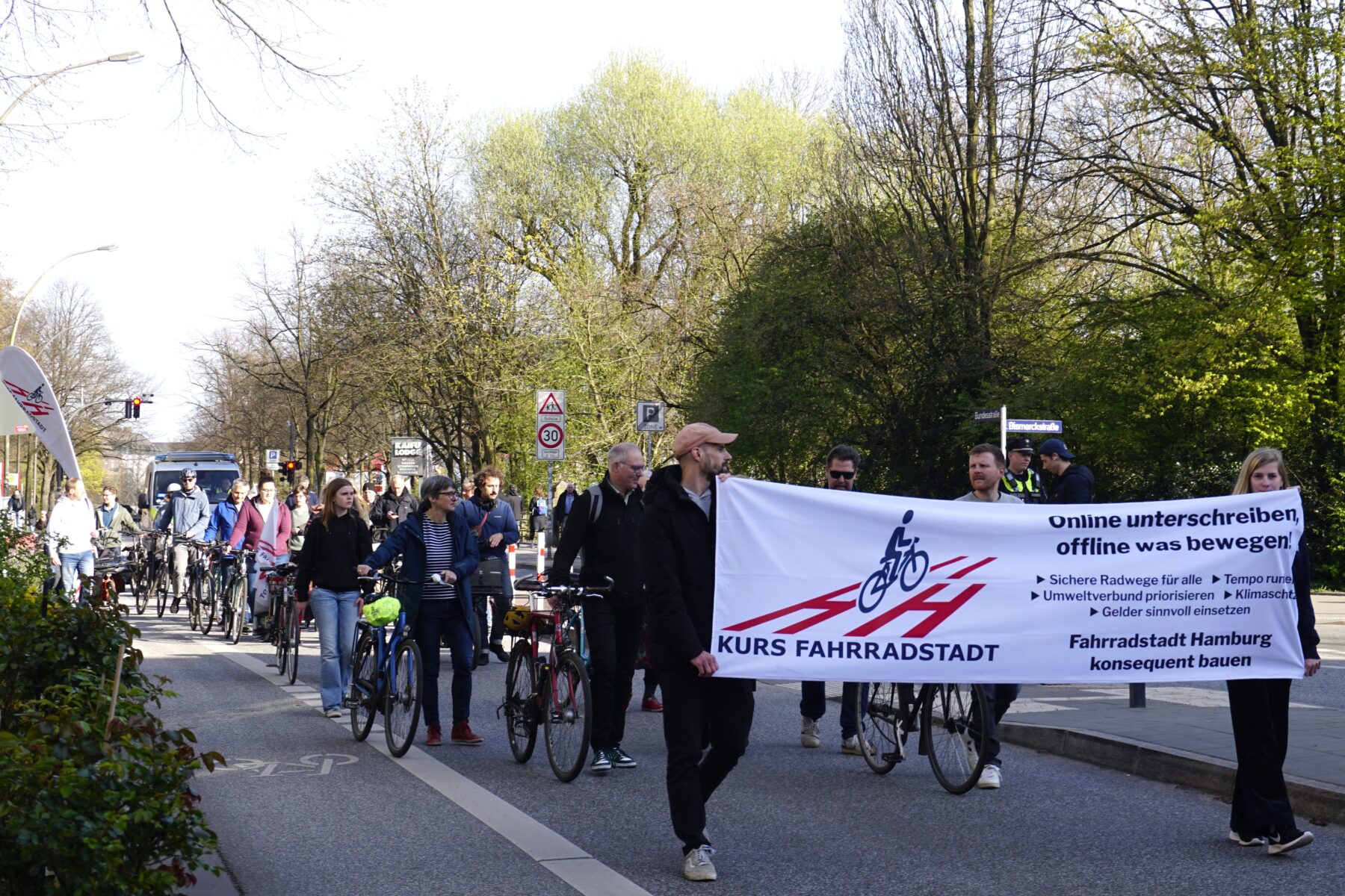 Die Initiative Fahrradstadt fordert Umbaumaßnahmen im Straßenverkehr. Foto: Ella Schinkel
