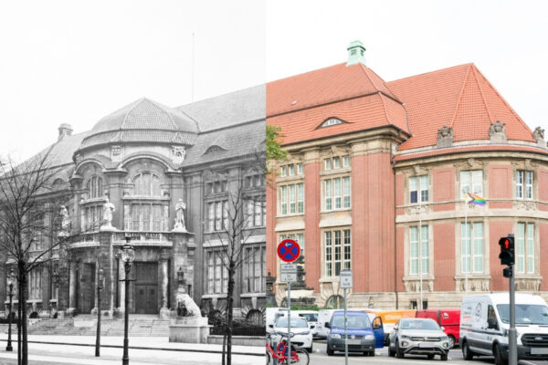 Die neue Ausstellung "Zwischenzeiten" stellt historischen Fotografien des MARKK neuen Aufnahmen von Bernd Spyra gegenüber. Fotos: MARKK / Bernd Spyra
