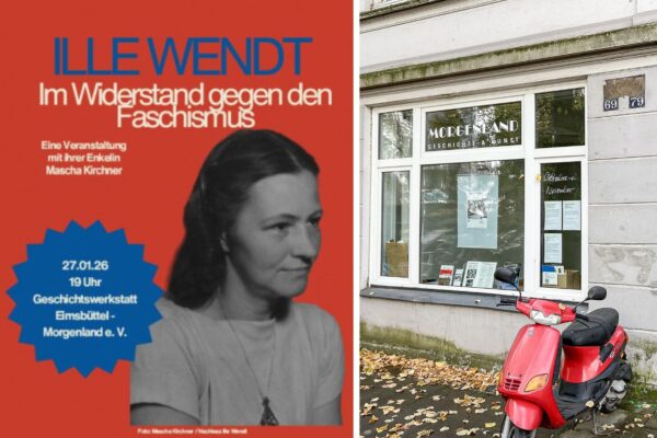 Widerstand in der NS-Zeit: Geschichtswerkstatt widmet sich Ille Wendt. Foto: Mascha Kirchner / Nachlass Ille Wendt & Eimsbütteler Nachrichten
