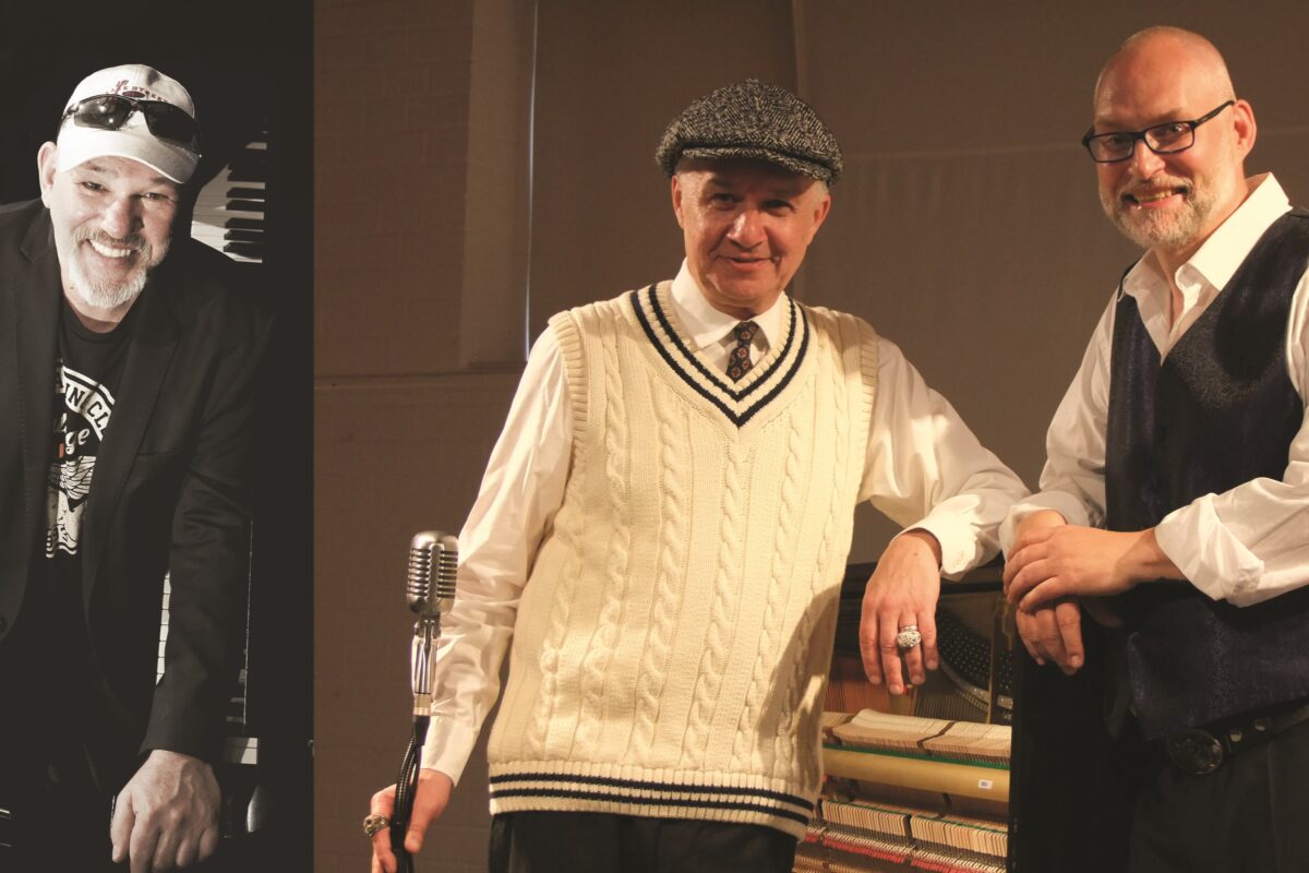 Christian Christl (Mitte) mit seinen Gästen Alex Meisen (rechts) und Georg Schroeter (links) treten am 6. Februar im FZS in Schnelsen auf. Auf der Bühne fühlen sie sich wohl.