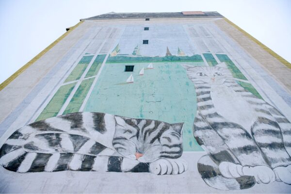 Wie sieht das Katzen-Wandbild nach der Sanierung aus? Archiv: Tim Eckhardt