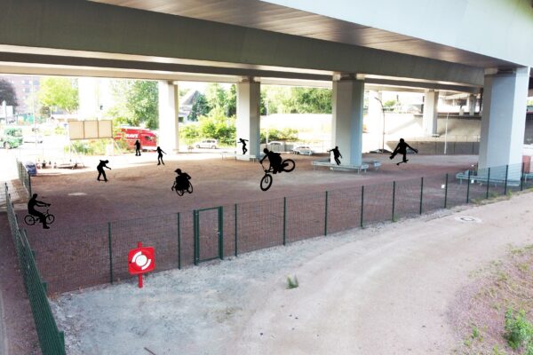 Unter der A7 soll der neue Skatepark in Stellingen entstehen