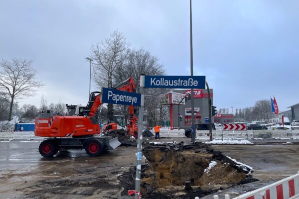 Die Kollaustraße wird Ende dieser Woche wiedr für den Verkehr freigegeben. Jedoch nicht für Lange. Foto: Jasper Karin