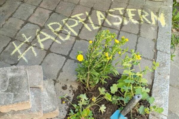 Der Hamburger Wettbewerb im Abpflastern startet erneut. Ob Initiative, Unternehemen oder Privatperson - jeder kann teilnehemen. Foto: BUKEA Fabian Beerman