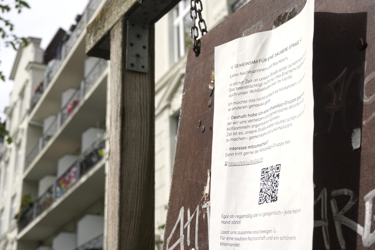 Ein Eimsbütteler hat eine gemeinschaftliche Putzaktion ins Leben gerufen. Foto: Ella Schinkel